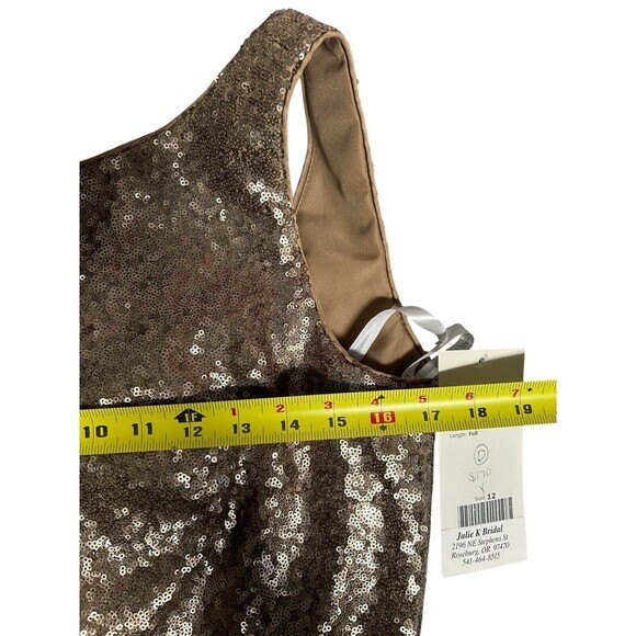 Christina Wu Size 12  Taupe Formal‎ Mother Of Bride Groom Dress NWT Smal… - Picture 3 of 10